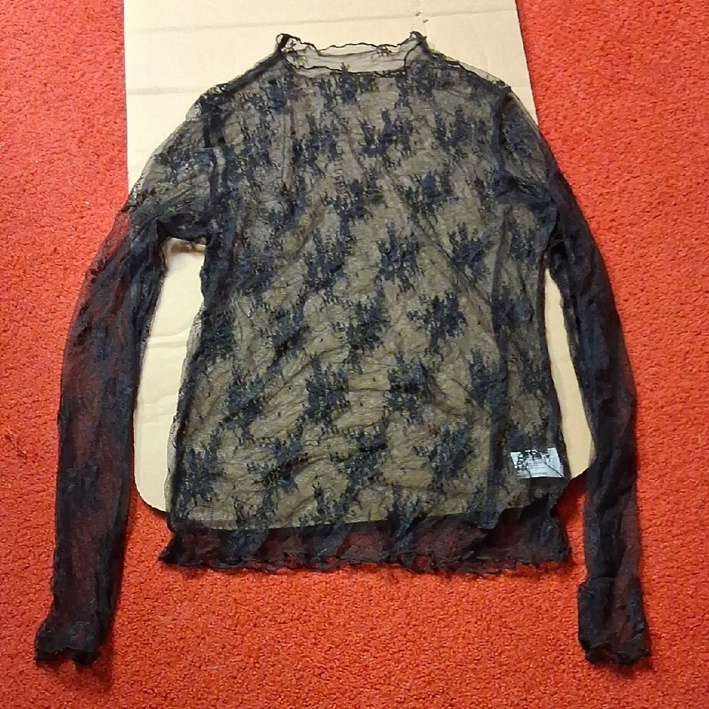 Elegant Black Lace Women's Top
